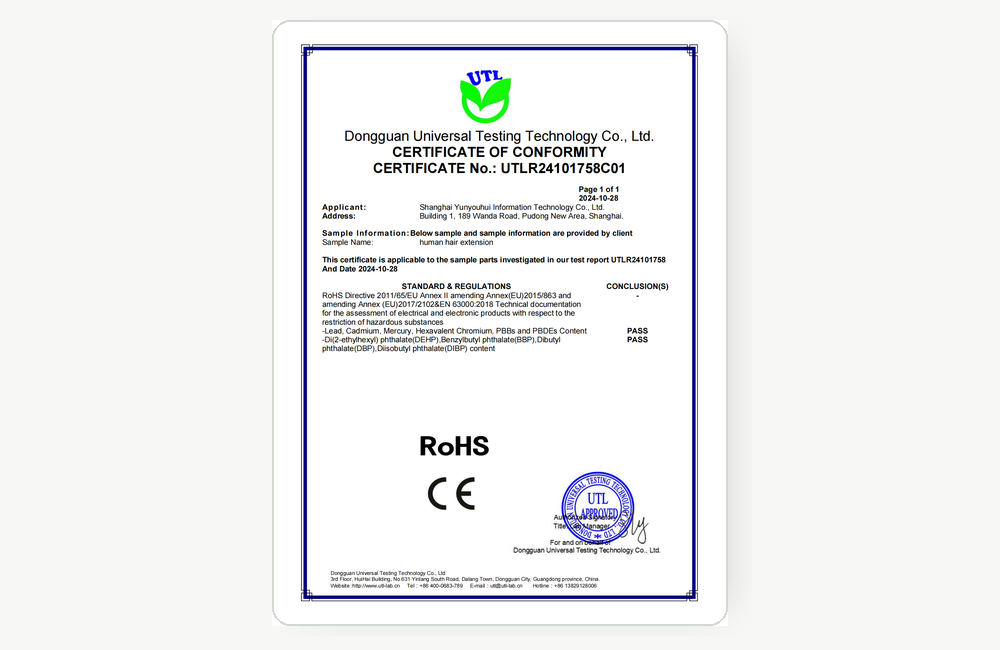 CCC HAIR quality certification